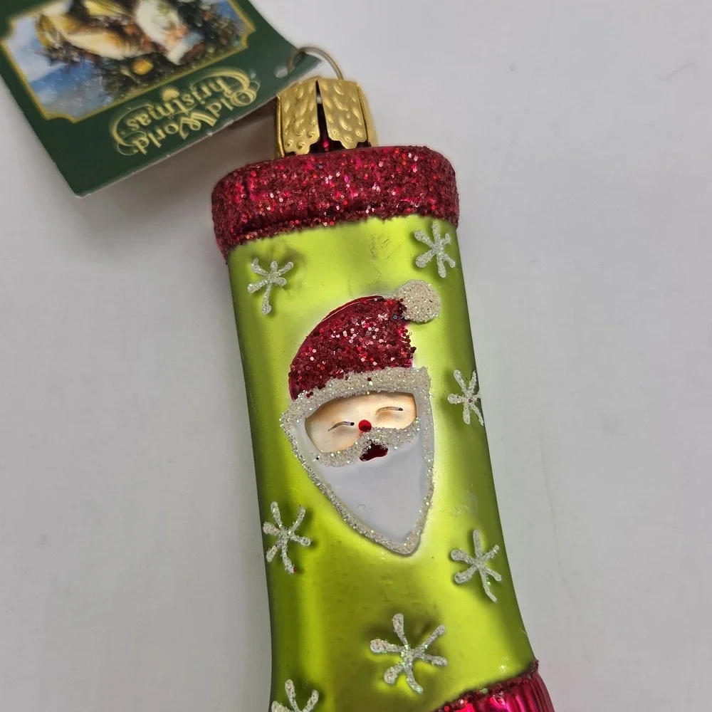 Old World Blown Glass Christmas Ornament Embellished 32432 Christmas Sock 2019
